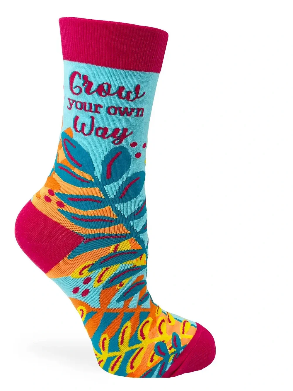 FD10 | Fabdaz Women's Novelty Crew Socks | Grow Your Own Way | Size 5-10